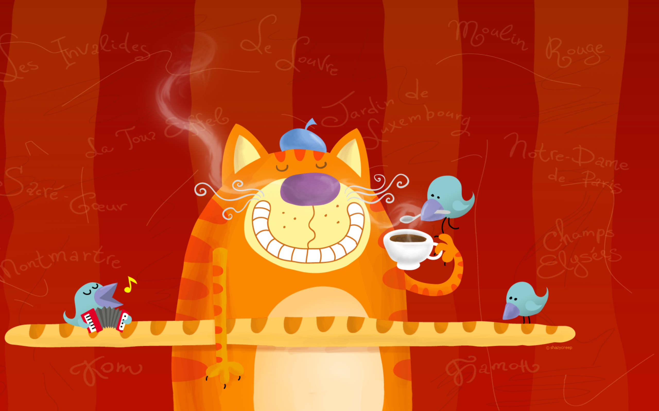 Das Cats Breakfast Wallpaper 2560x1600