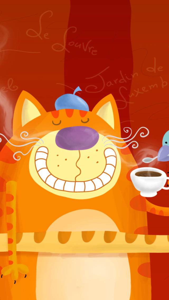 Cats Breakfast wallpaper 640x1136