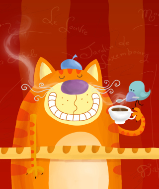 Cats Breakfast Wallpaper for Nokia Asha 311