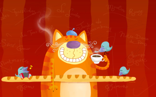 Kostenloses Cats Breakfast Wallpaper für Android, iPhone und iPad