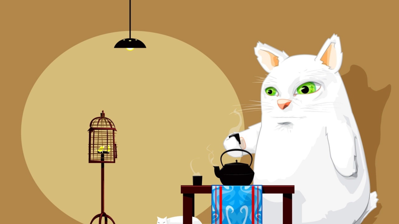 Screenshot №1 pro téma Tea Cat 1280x720