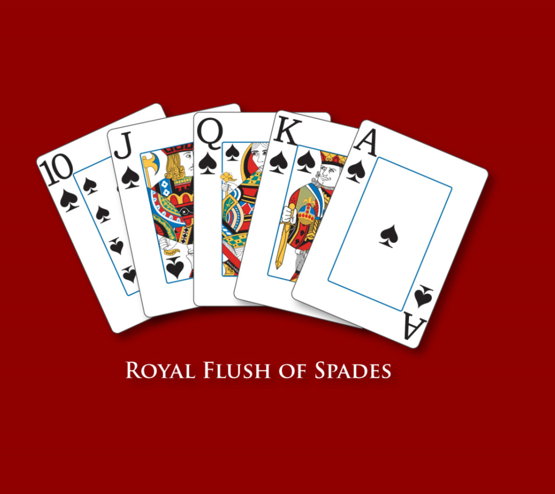 Fondo de pantalla Royal Flush Of Spades 1080x960
