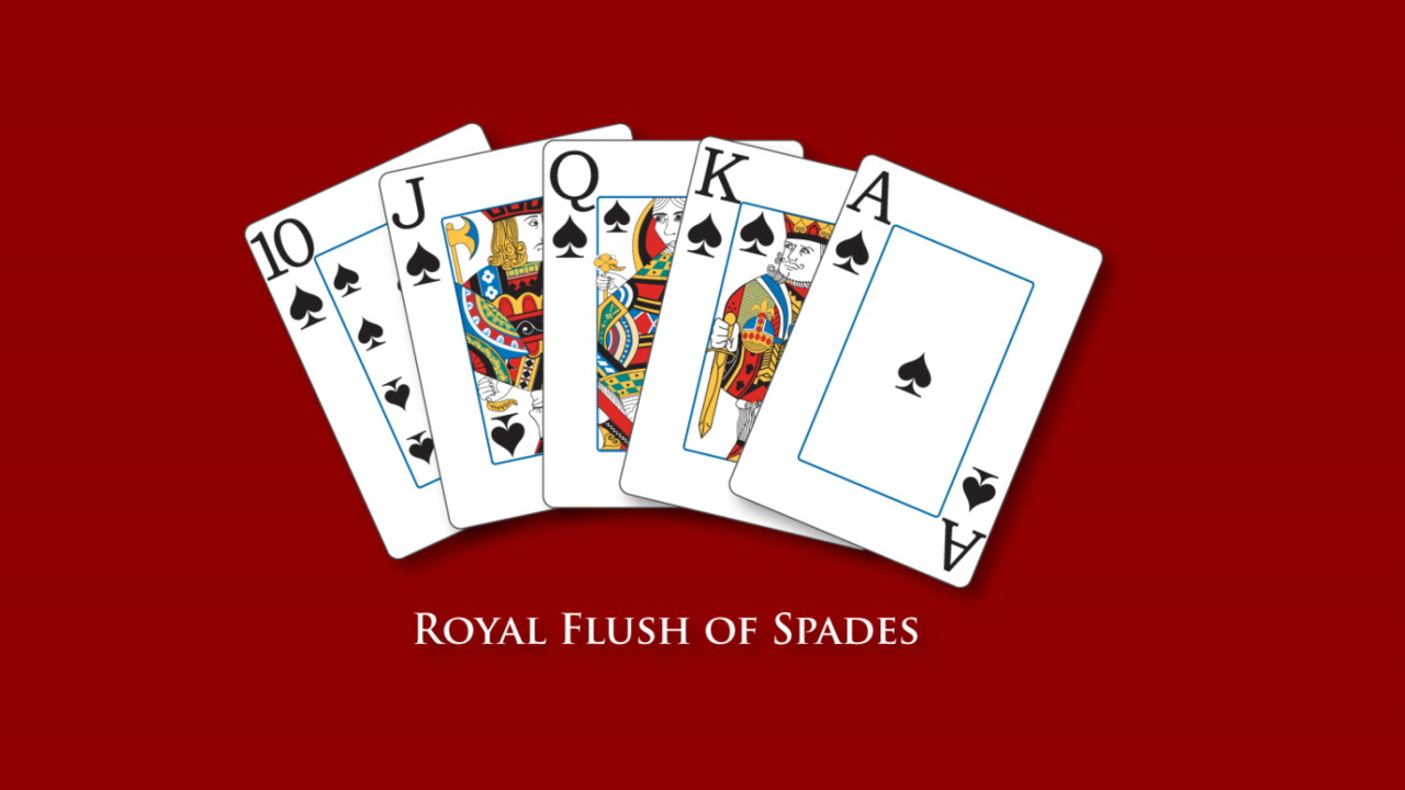 Royal Flush Of Spades wallpaper 1280x720