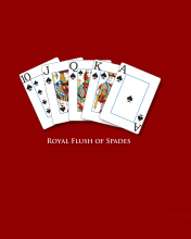 Das Royal Flush Of Spades Wallpaper 176x220