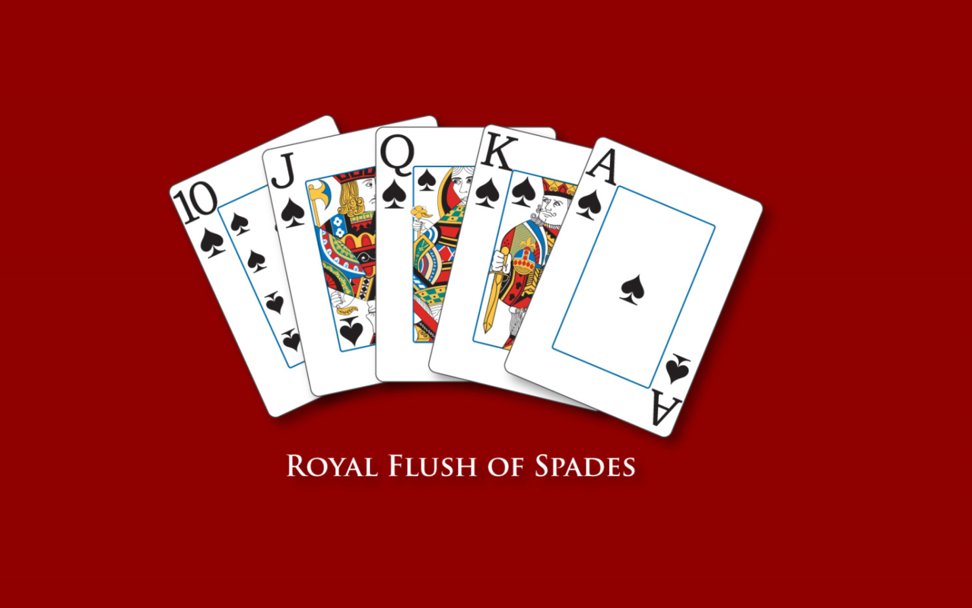 Fondo de pantalla Royal Flush Of Spades 1920x1200