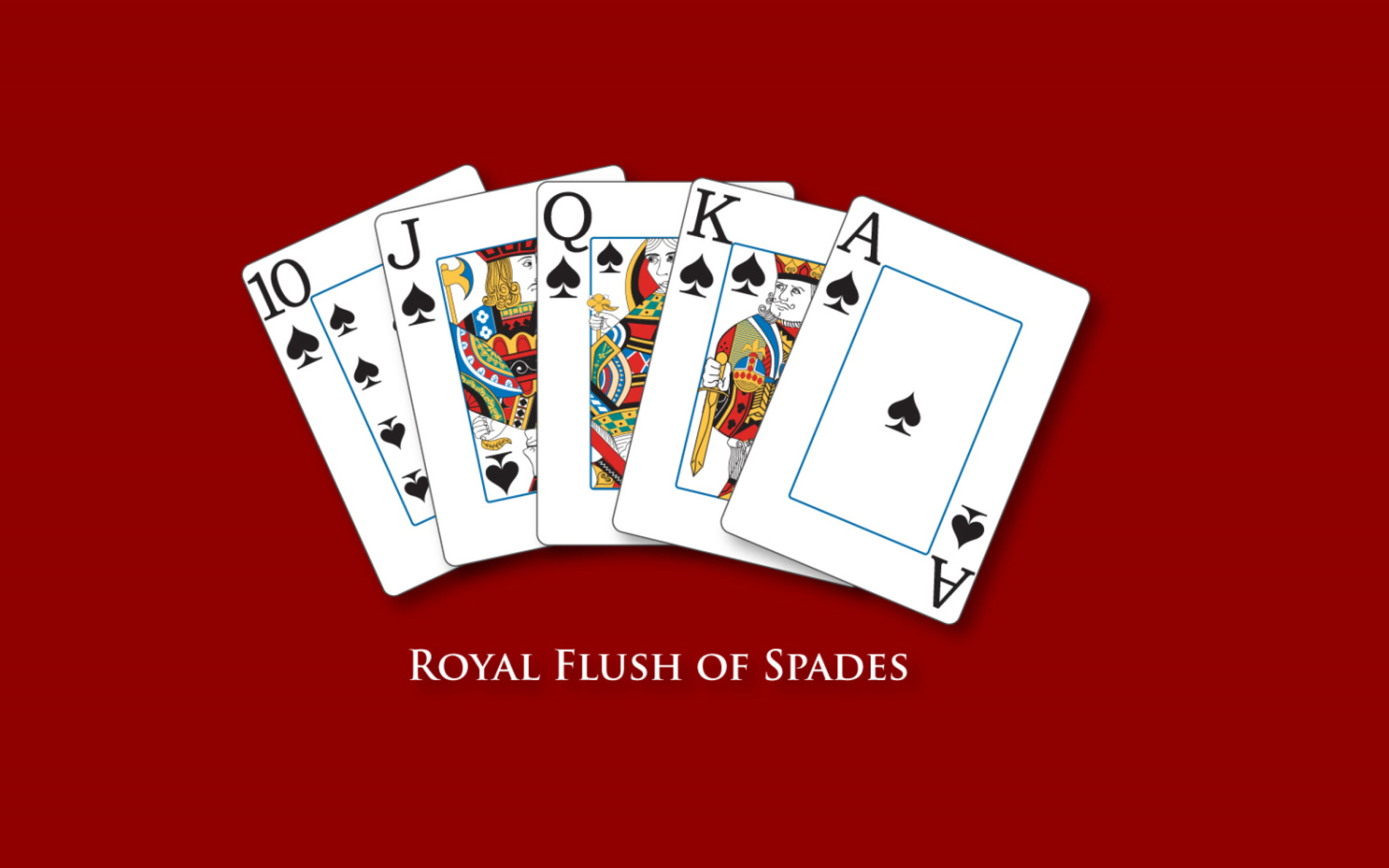 Sfondi Royal Flush Of Spades 2560x1600