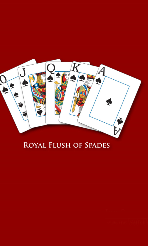 Royal Flush Of Spades wallpaper 480x800