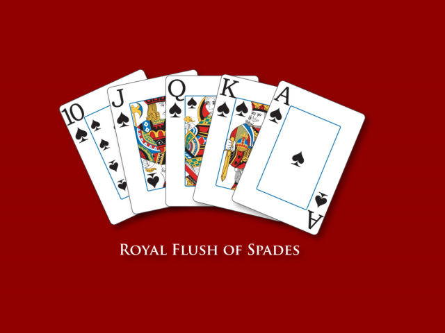 Fondo de pantalla Royal Flush Of Spades 640x480
