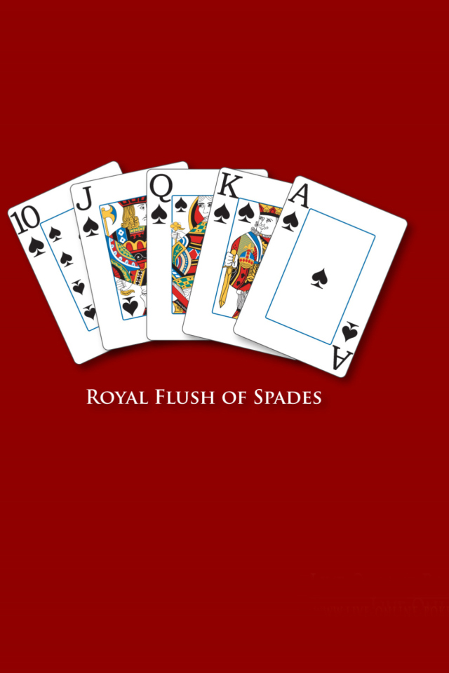 Das Royal Flush Of Spades Wallpaper 640x960