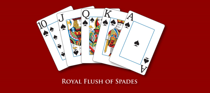 Das Royal Flush Of Spades Wallpaper 720x320