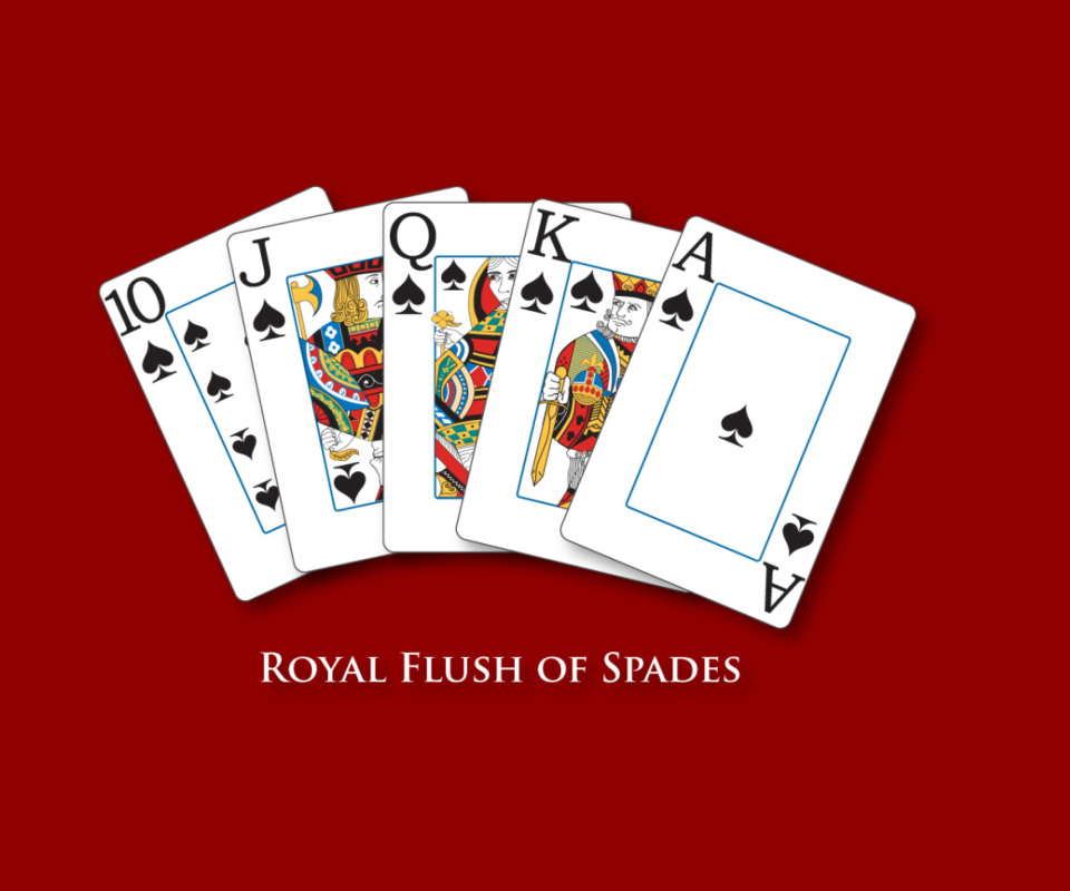 Обои Royal Flush Of Spades 960x800