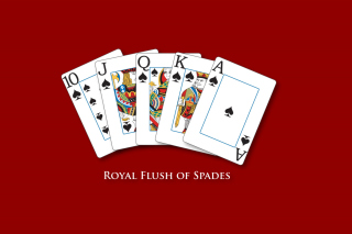 Royal Flush Of Spades Wallpaper for Android, iPhone and iPad