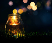 Glass jar in night screenshot #1 176x144