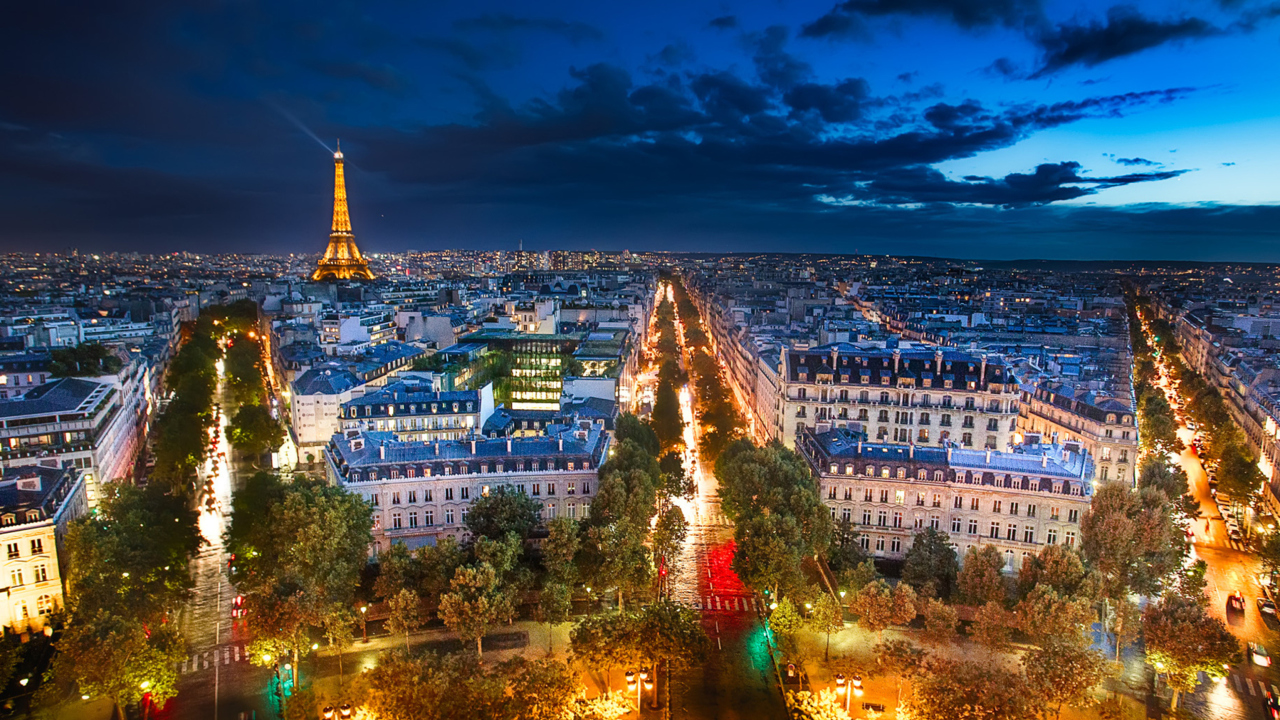 Fondo de pantalla City Lights Of Paris 1280x720