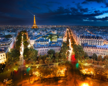 Das City Lights Of Paris Wallpaper 220x176