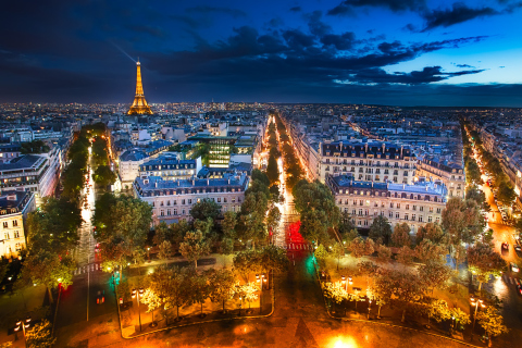 Обои City Lights Of Paris 480x320