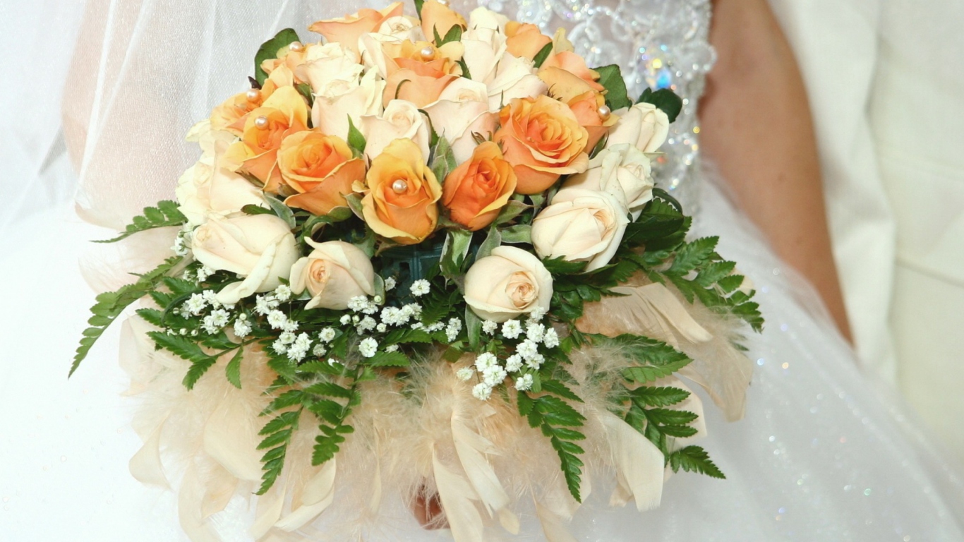 Screenshot №1 pro téma Wedding Bouquet 1366x768