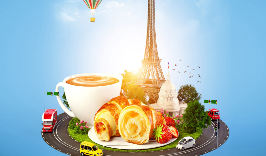 Fondo de pantalla France Breakfast 1024x600