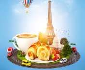 France Breakfast wallpaper 176x144