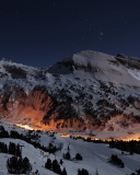 Das Snowy Mountains Sky Resort Wallpaper 128x160
