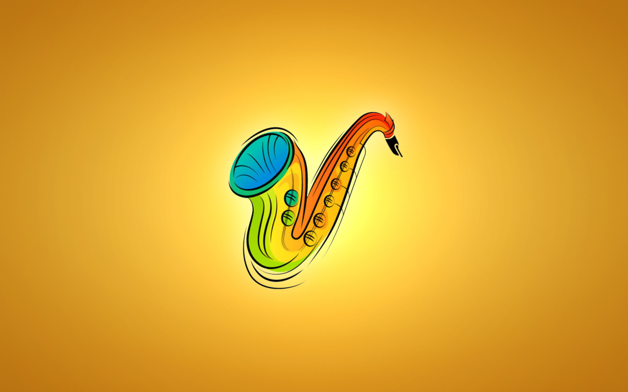 Yellow Saxophone Illustration screenshot #1 1280x800