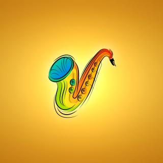 Yellow Saxophone Illustration - Obrázkek zdarma pro iPad 2