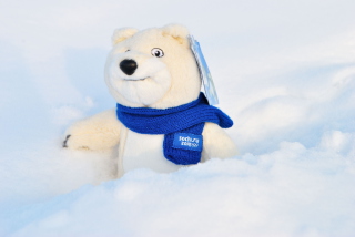 Winter Olympics Teddy Bear Sochi 2014 Background for Android, iPhone and iPad
