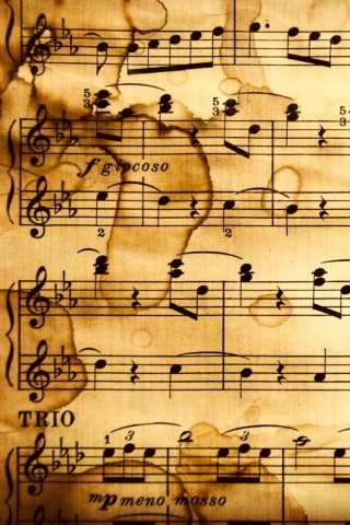Das Music Notes Wallpaper 320x480