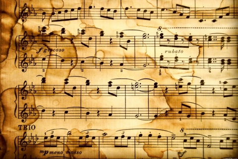 Das Music Notes Wallpaper 480x320