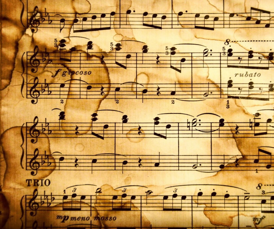Das Music Notes Wallpaper 960x800