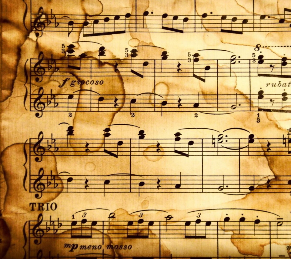 Das Music Notes Wallpaper 960x854