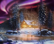 Winter Landscape wallpaper 176x144