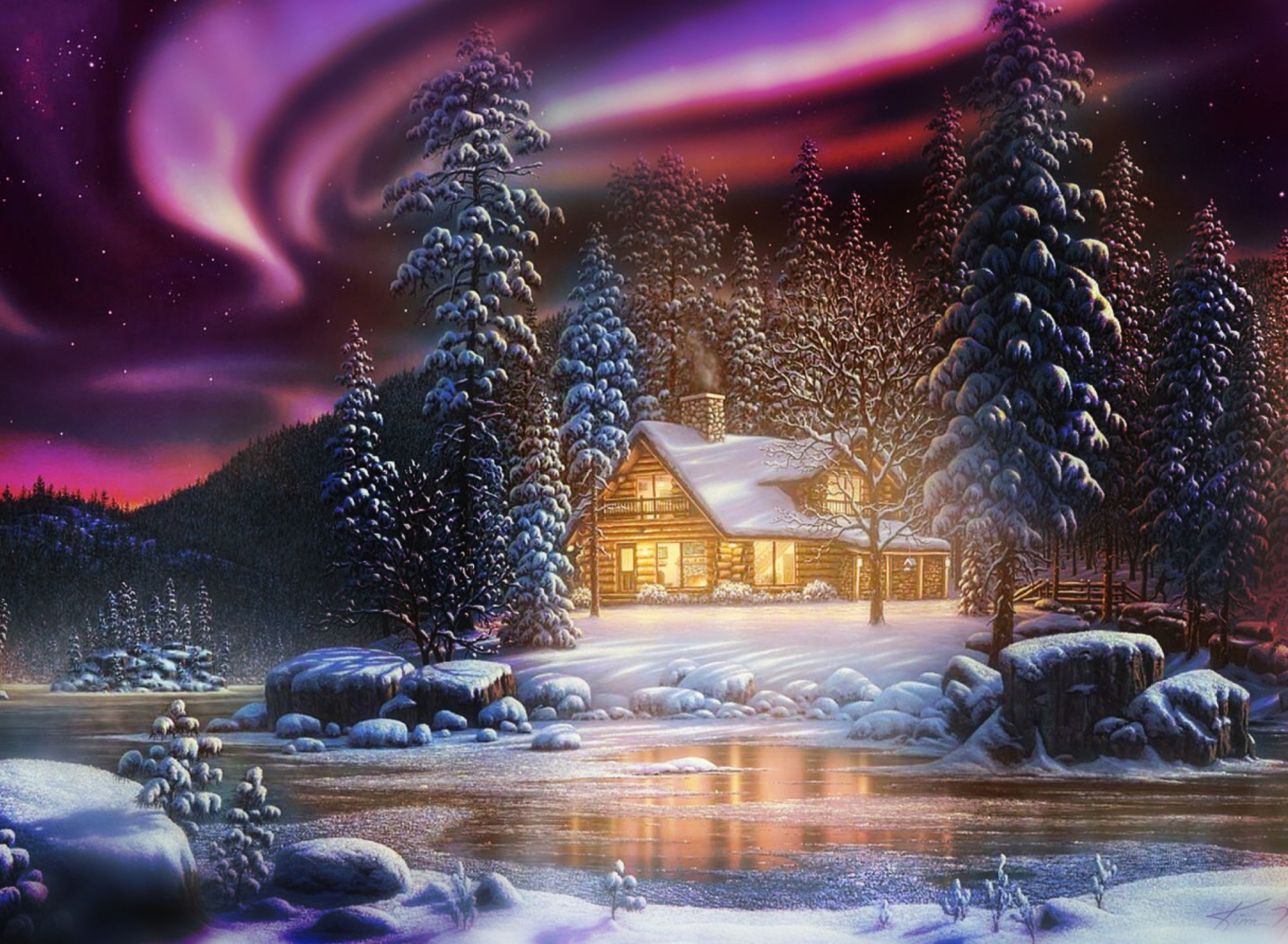 Fondo de pantalla Winter Landscape 1920x1408