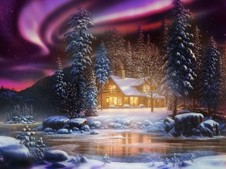 Das Winter Landscape Wallpaper 320x240