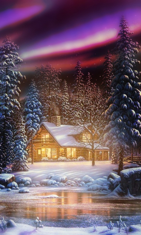 Winter Landscape wallpaper 480x800