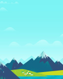 Fondo de pantalla Drawn Mountains 128x160