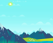 Drawn Mountains screenshot #1 176x144