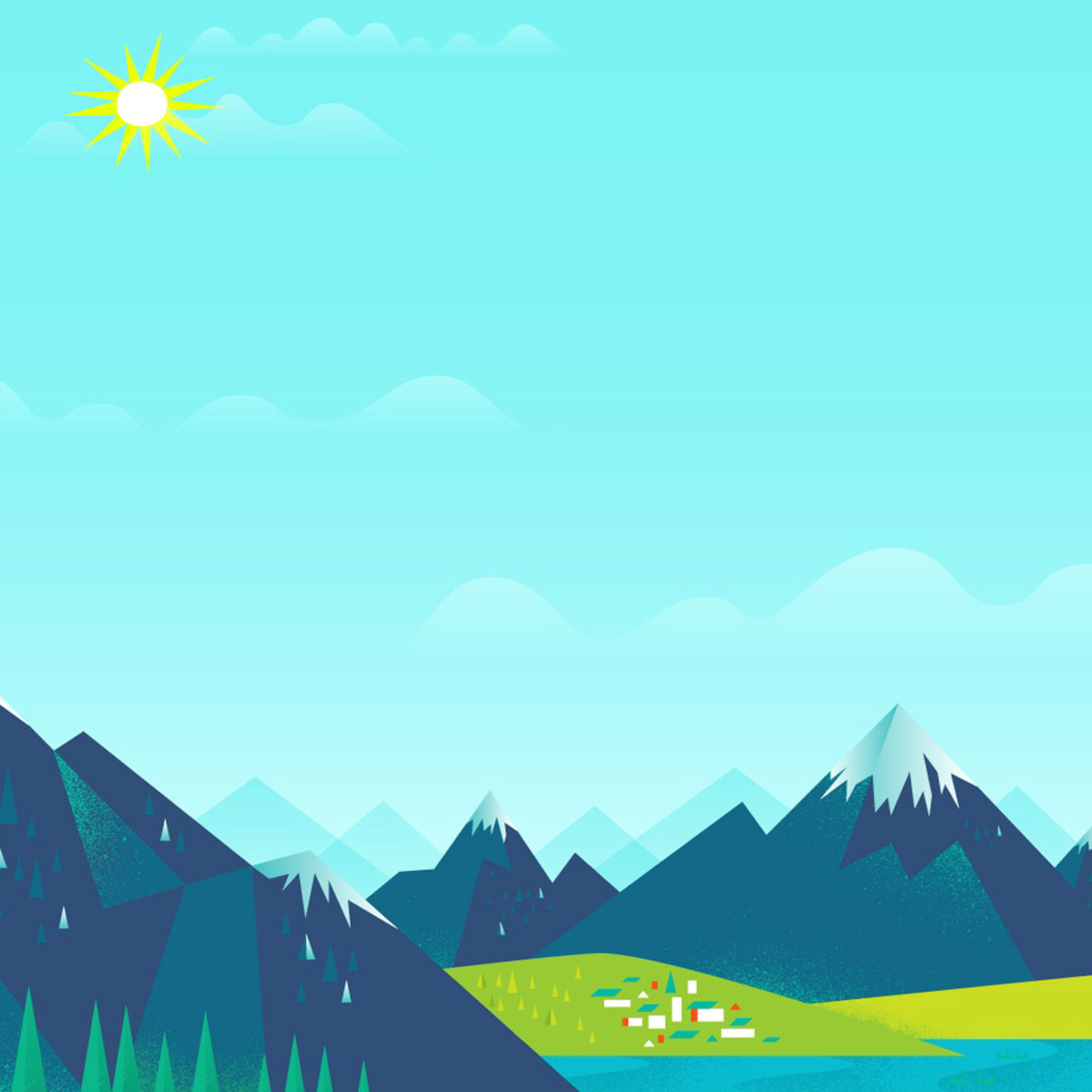 Screenshot №1 pro téma Drawn Mountains 2048x2048