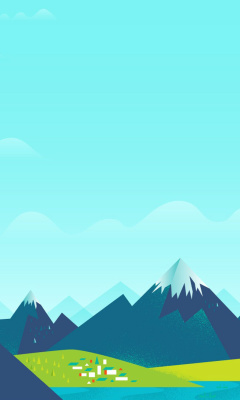 Screenshot №1 pro téma Drawn Mountains 240x400