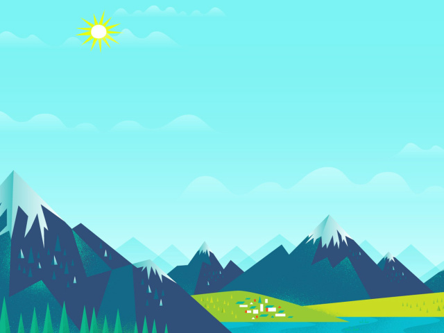 Fondo de pantalla Drawn Mountains 640x480