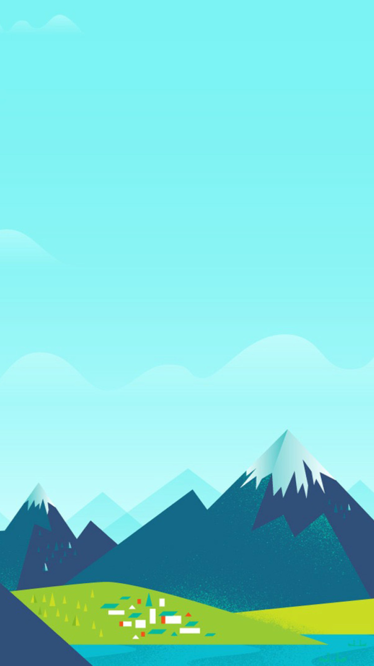 Sfondi Drawn Mountains 750x1334