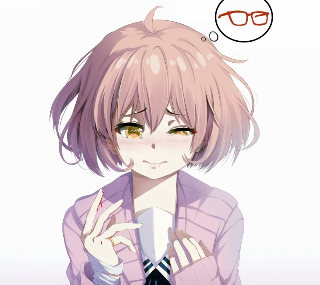 Обои Mirai Kuriyama Kyoukai no Kanata 1080x960