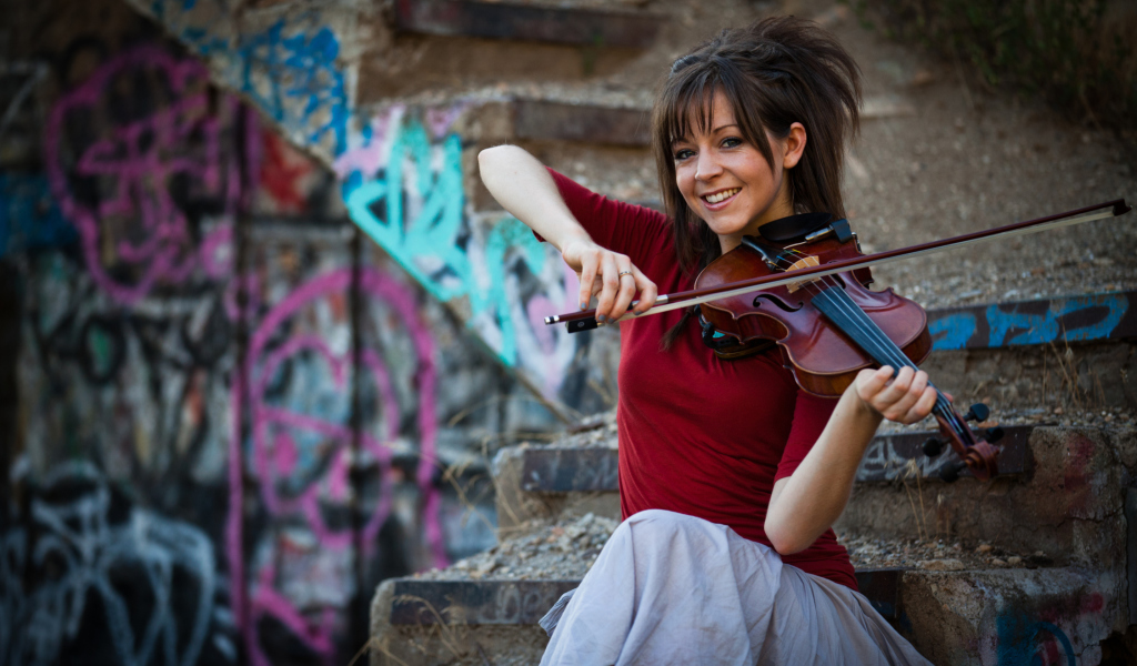 Das Lindsey Stirling Violin Wallpaper 1024x600