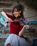 Обои Lindsey Stirling Violin 128x160