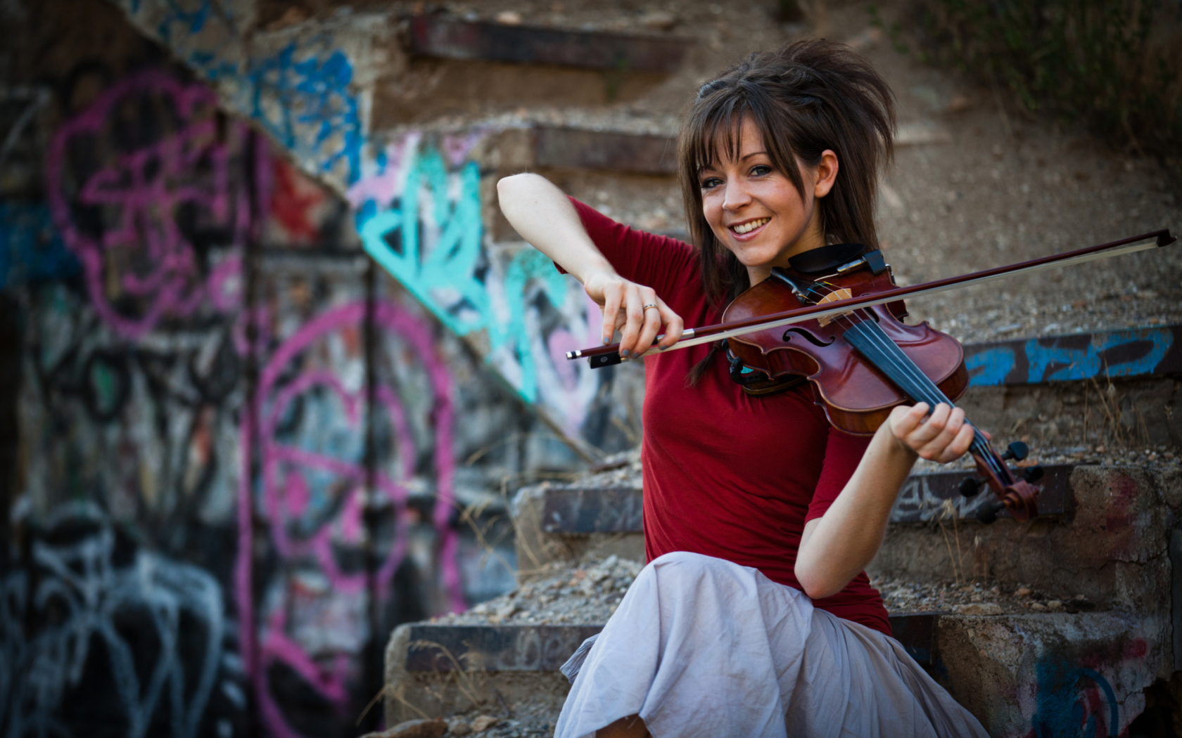 Обои Lindsey Stirling Violin 1680x1050