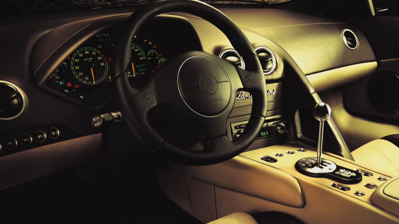 Fondo de pantalla Lamborghini Interior 1366x768