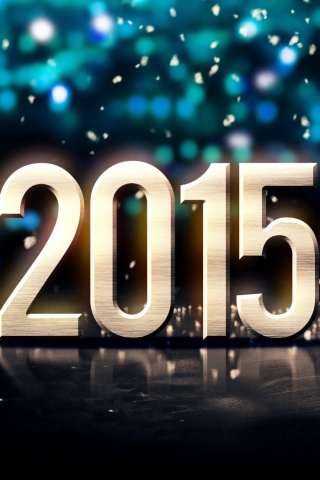 Happy New Year Balls 2015 wallpaper 320x480