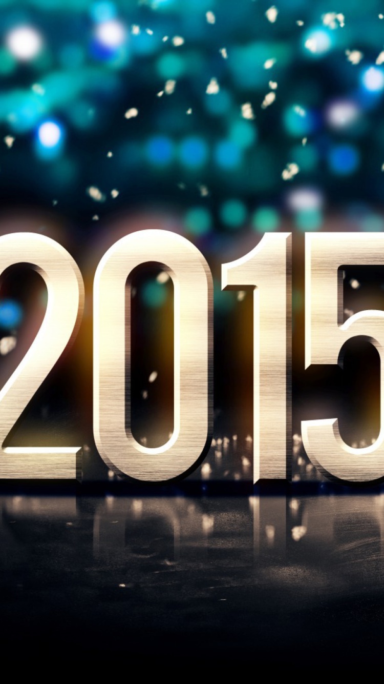 Das Happy New Year Balls 2015 Wallpaper 750x1334