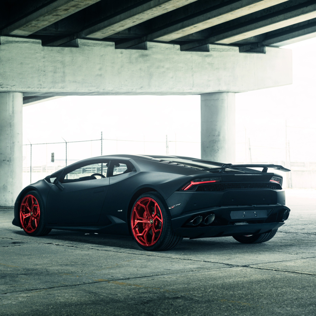 Fondo de pantalla Lamborghini Huracan Black Matte 1024x1024