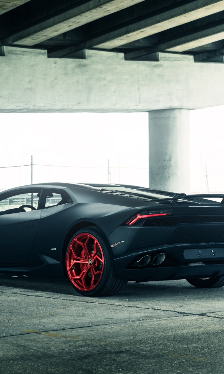 Sfondi Lamborghini Huracan Black Matte 768x1280
